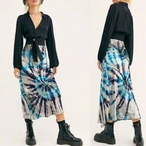 Free People Bali Serious Swagger Tie Dye Skirt L